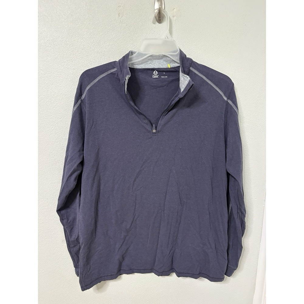 tasc Performance Pullover Shirt Men's XLarge Blue 1/4 Zip Golf Adjustable Waist